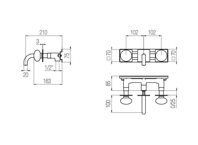 Radomonte MIW27 - disegno tecnico