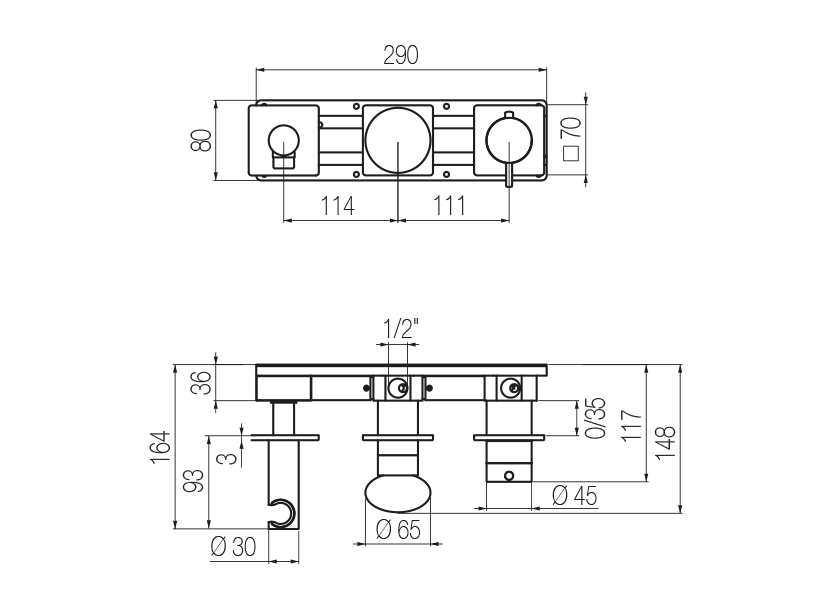 Radomonte MIW81 - disegno tecnico