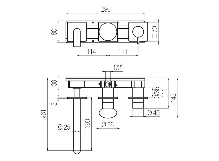 Radomonte MIW82 - disegno tecnico