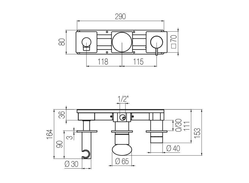 Radomonte MIW86 - disegno tecnico