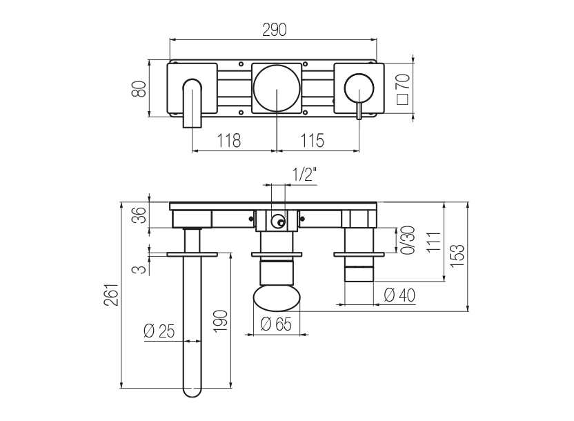 Radomonte MIW88 - disegno tecnico