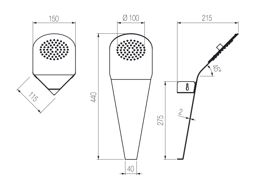 Radomonte SOF33 - disegno tecnico