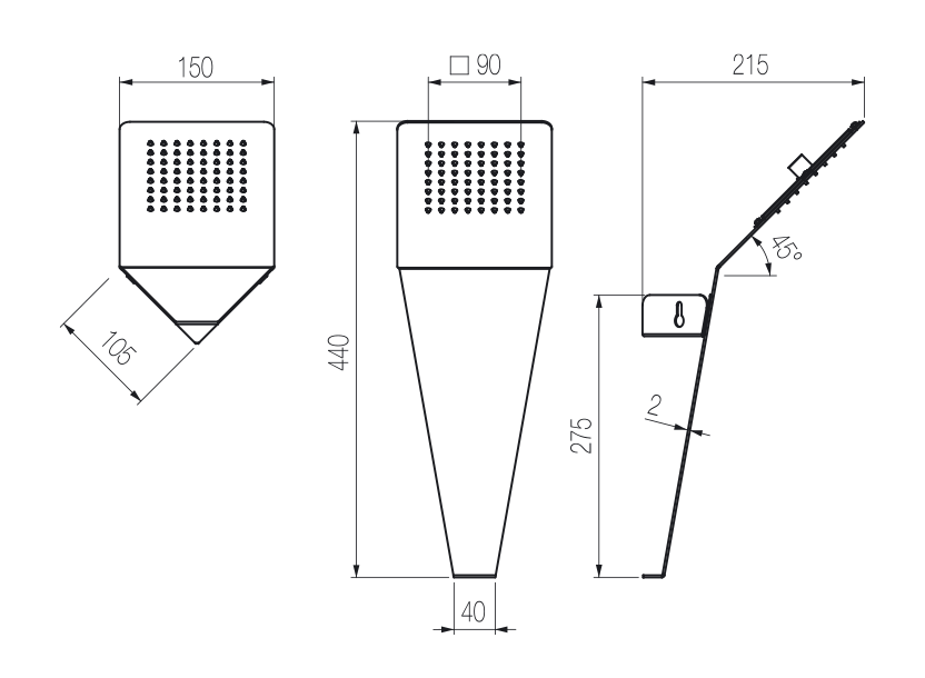 Radomonte SOF34 - disegno tecnico
