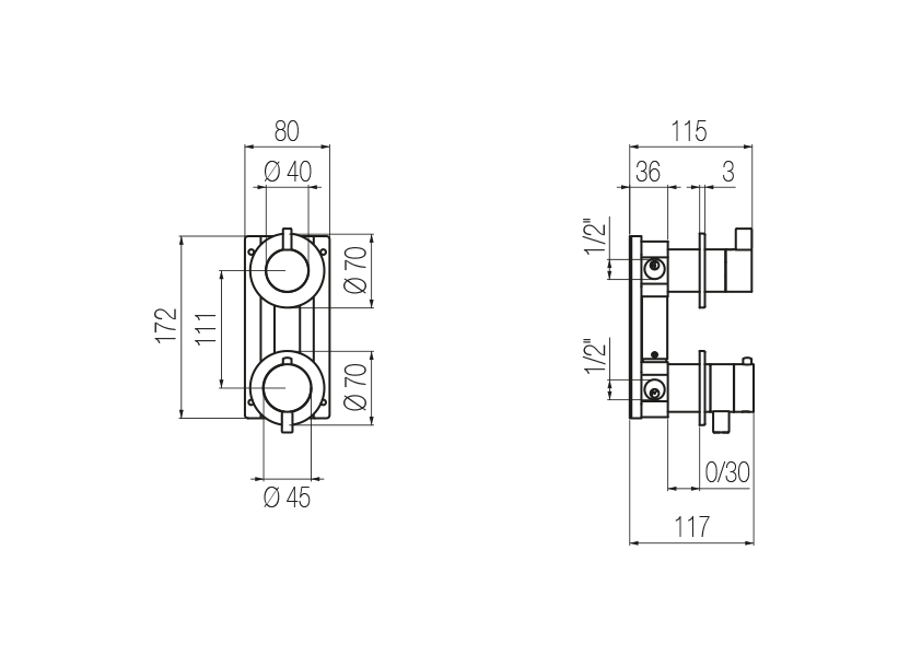 Radomonte TEN2 - disegno tecnico