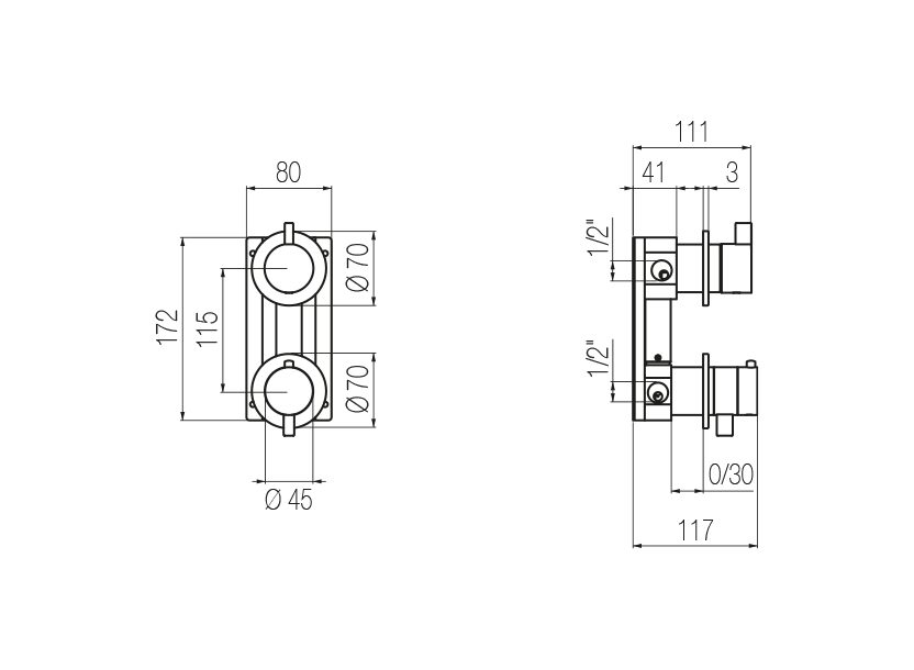 Radomonte TEN3 - disegno tecnico