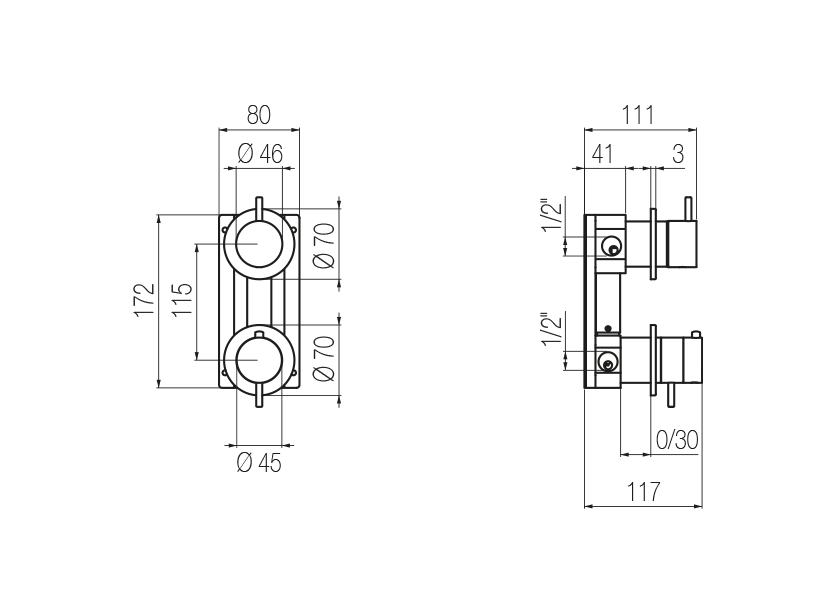 Radomonte TEN53 - disegno tecnico