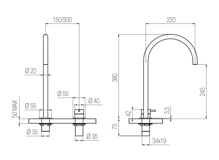 Radomonte TKI34 - disegno tecnico