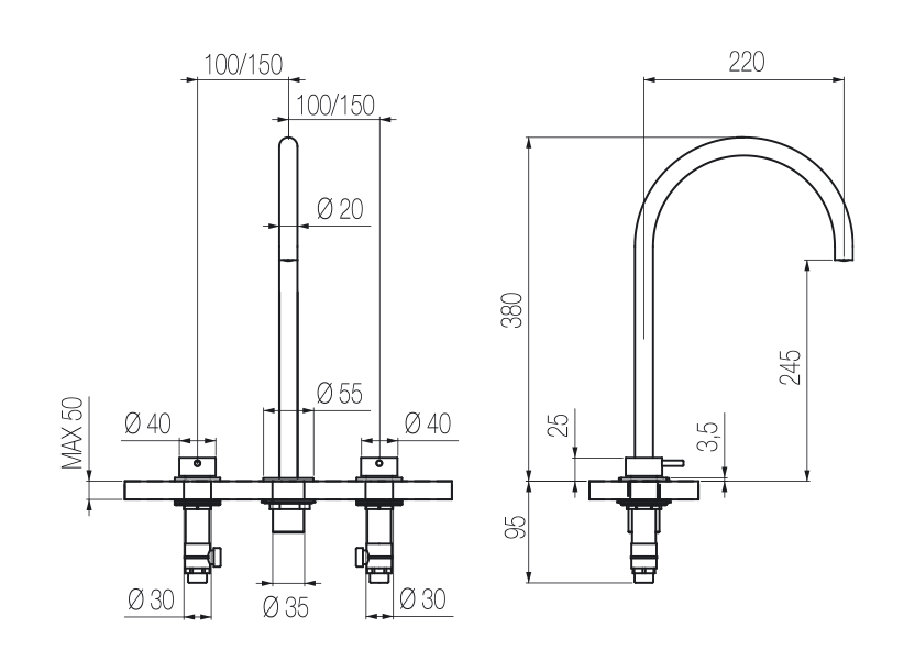 Radomonte TKN24 - disegno tecnico