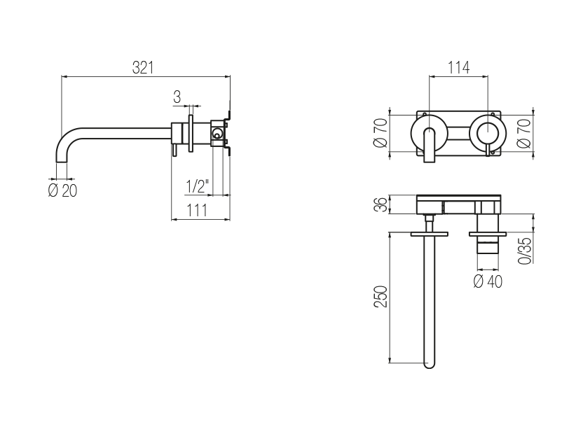 Radomonte TON19 - disegno tecnico
