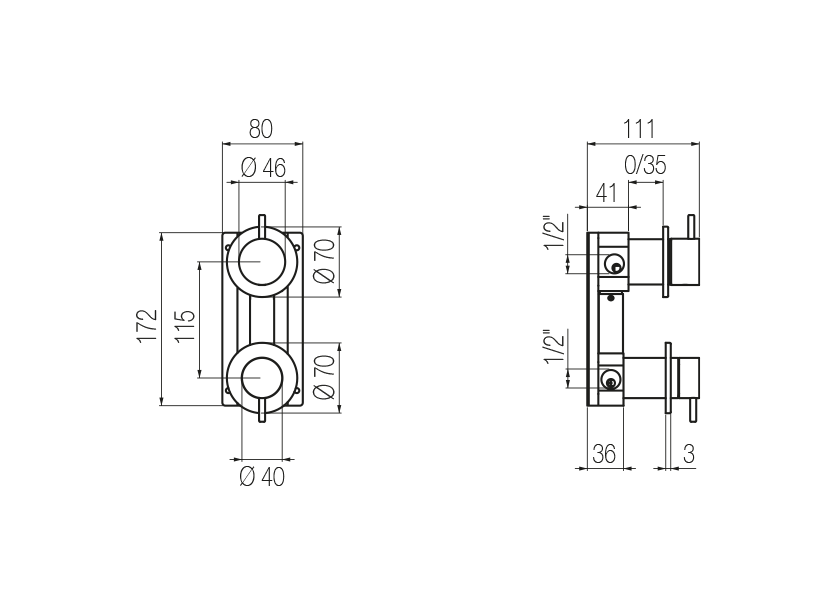 Radomonte TON5 - disegno tecnico