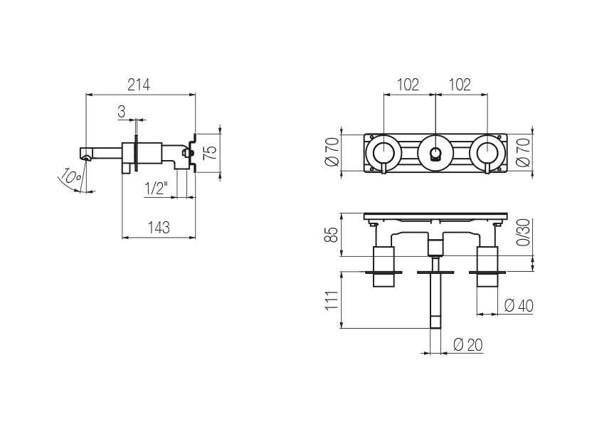 Radomonte TQW27 - disegno tecnico