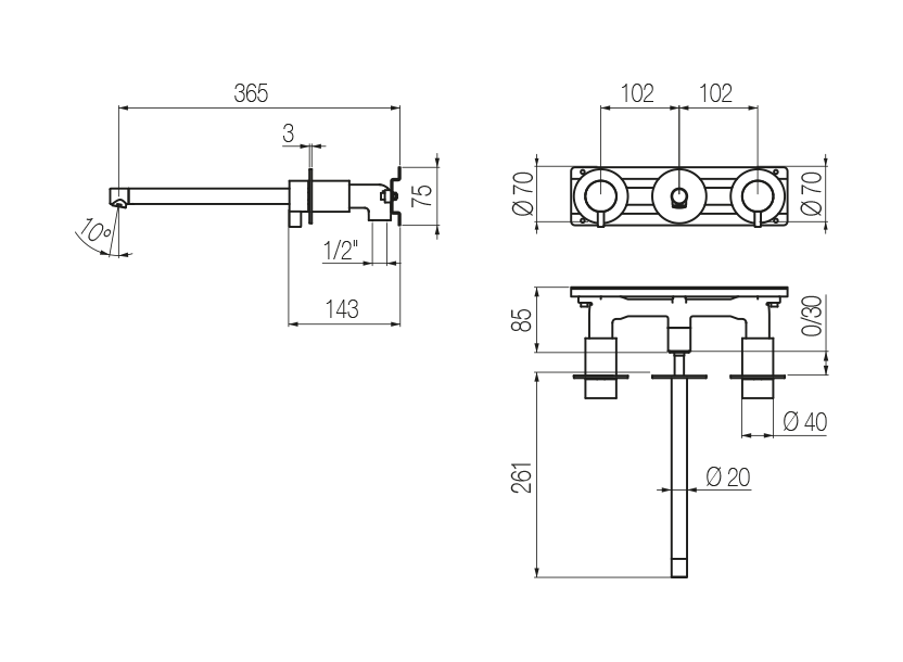 Radomonte TQW29 - disegno tecnico