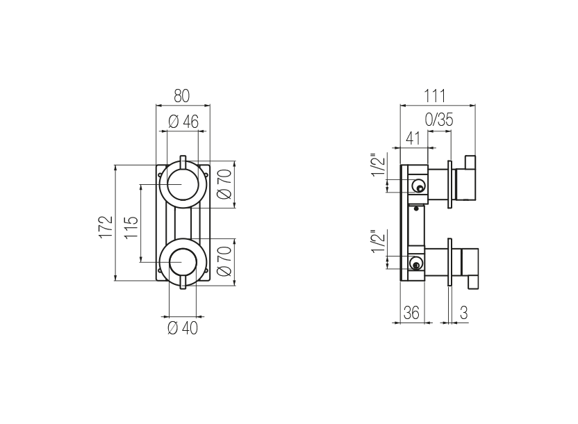 Radomonte TQW5 - disegno tecnico