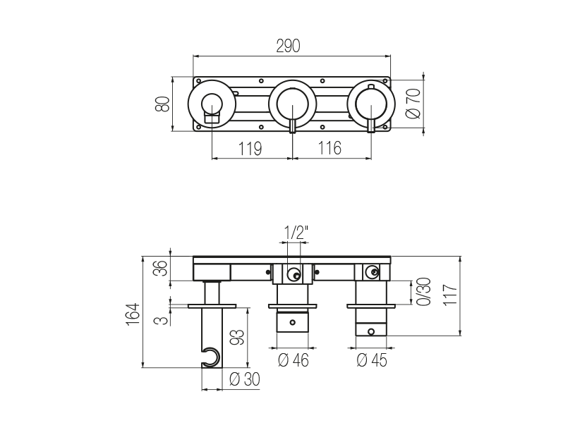Radomonte TQW87 - disegno tecnico