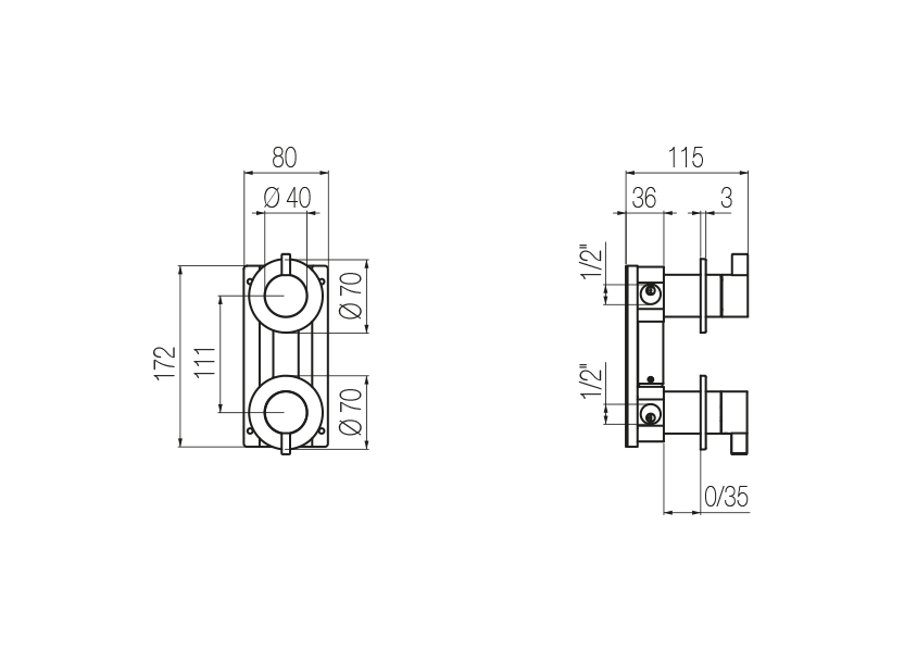 Radomonte TQW9 - disegno tecnico