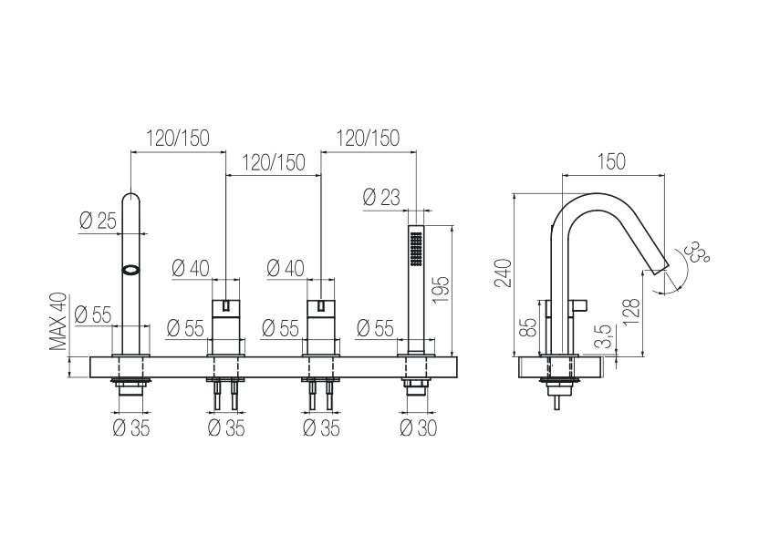 Radomonte TXQ16 - disegno tecnico