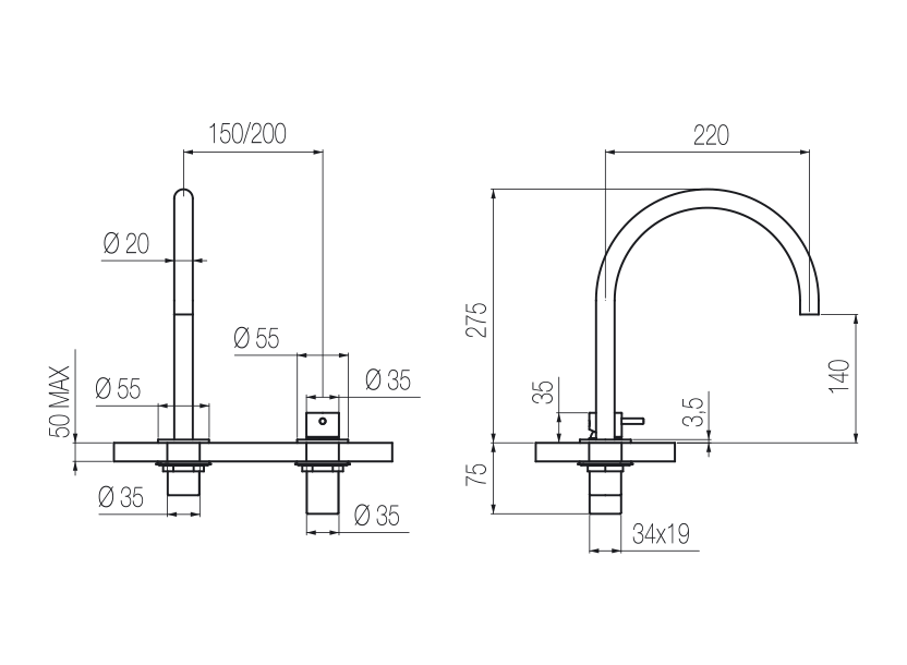 Radomonte ZER32 - disegno tecnico