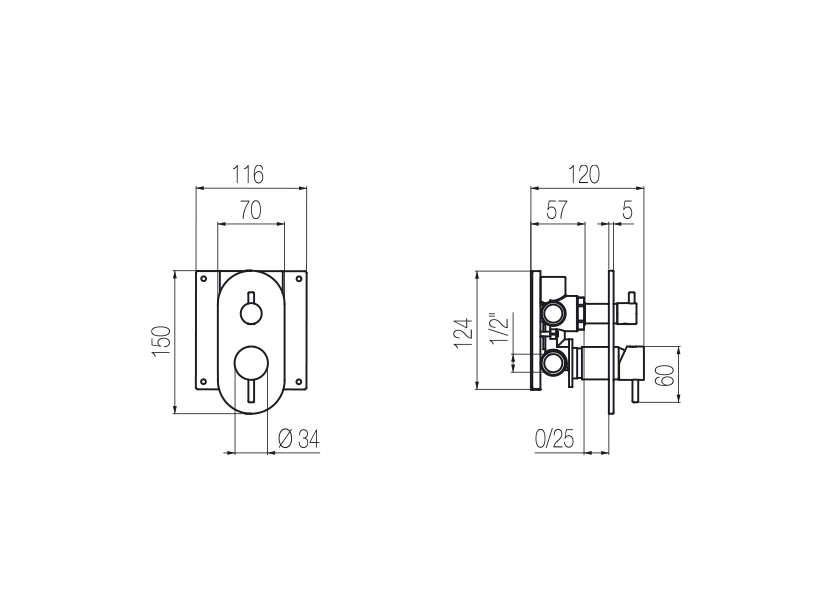 Radomonte ZRN5 - disegno tecnico