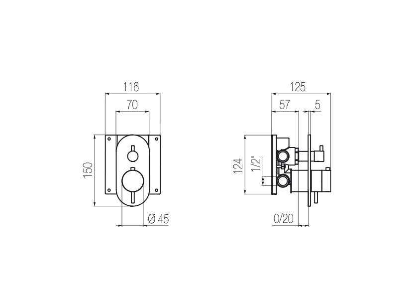 Radomonte ZRN53 - disegno tecnico