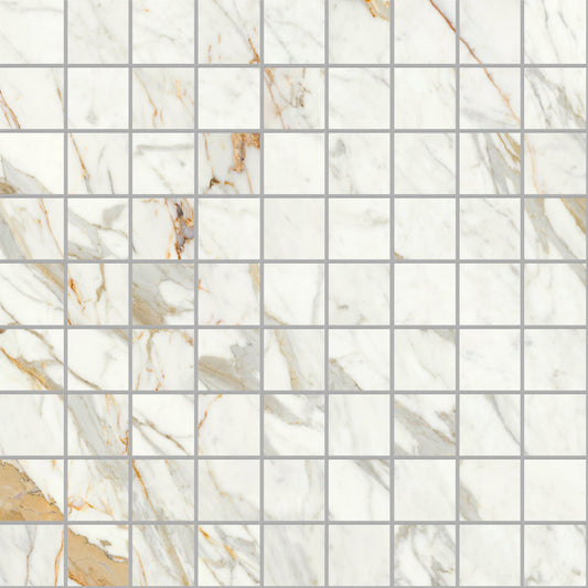 Incanto Calacatta Michelangelo Mosaico 30x30 Glossy - Gres Porcellanato di RAGNO - Prezzo solo €45.82! Compra ora su CEGO CERAMICHE