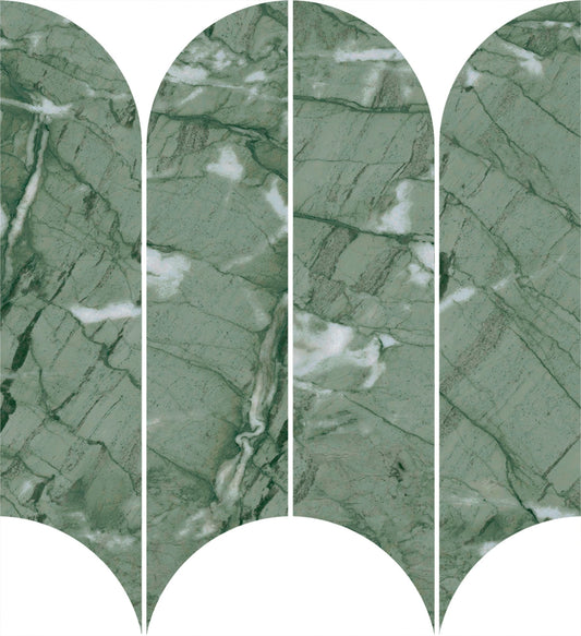 Incanto Verde Antigua Mosaico Ventaglio 28x31 Glossy - Gres Porcellanato di RAGNO - Prezzo solo €57.85! Compra ora su CEGO CERAMICHE