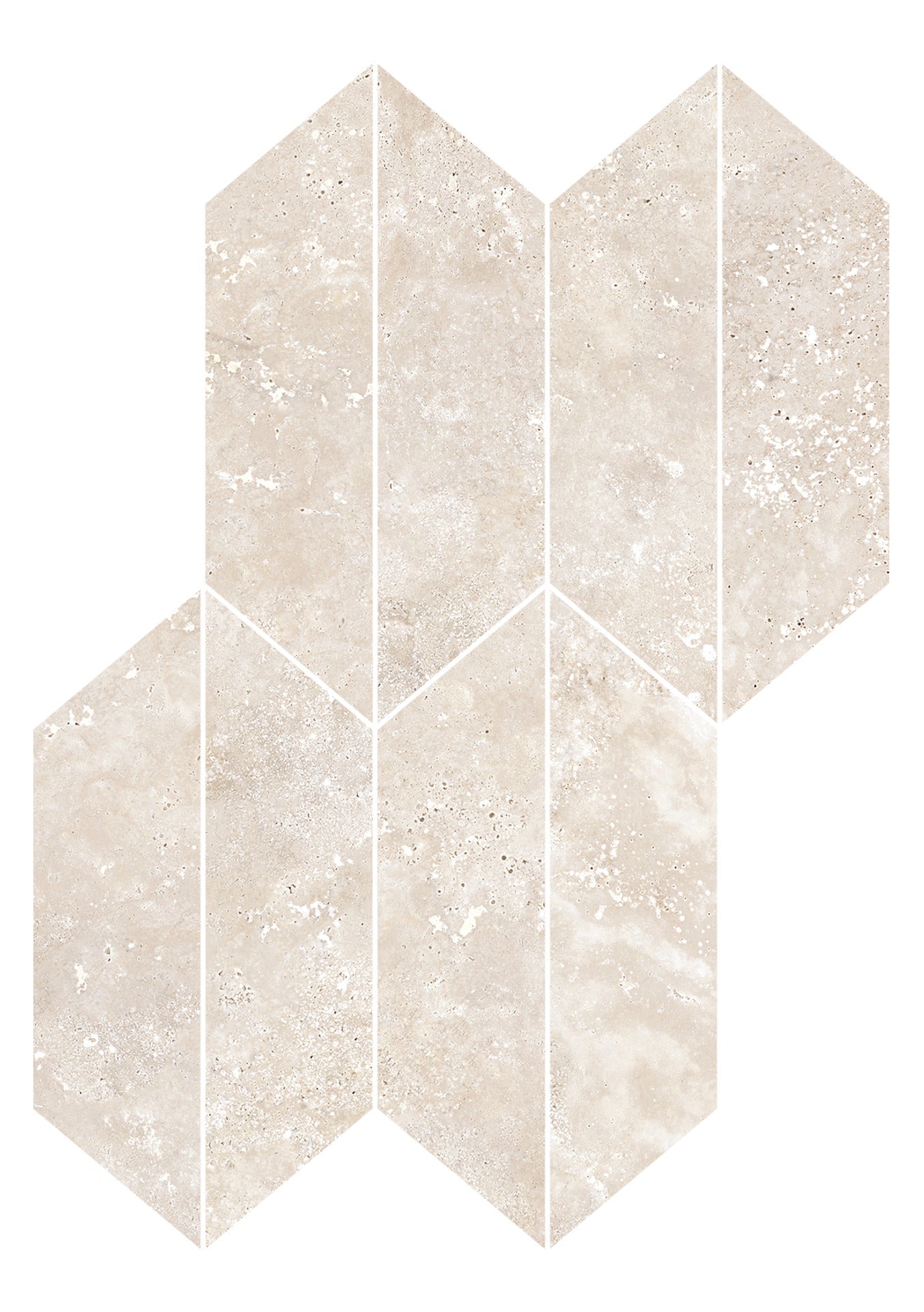 Realstone Travertino Cross Bianco Mosaico Losanga 29x40,7 - Gres Porcellanato di RAGNO - Prezzo solo €66.77! Compra ora su CEGO CERAMICHE