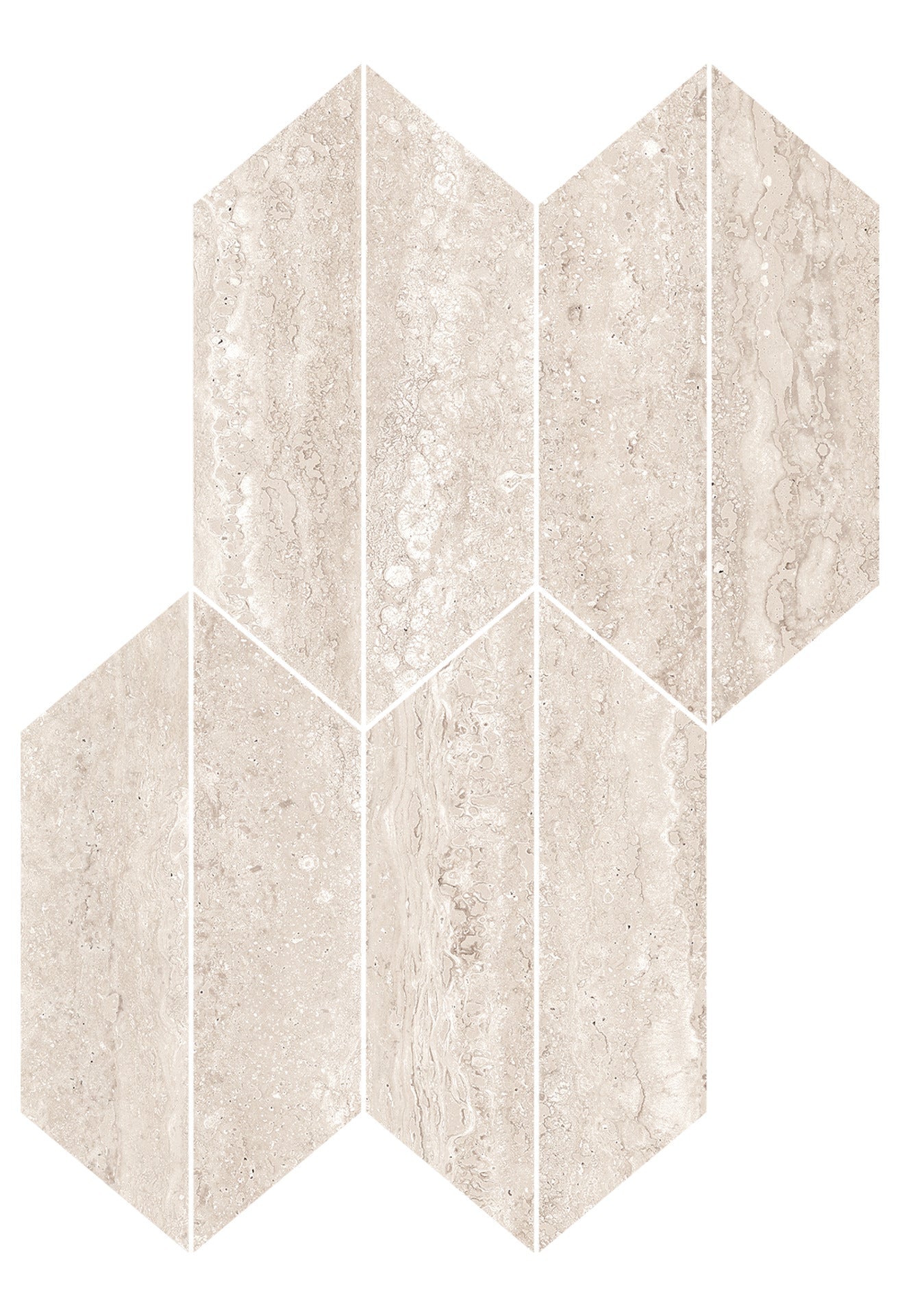 Realstone Travertino Vein Bianco Mosaico Losanga 29x40,7 - Gres Porcellanato di RAGNO - Prezzo solo €66.77! Compra ora su CEGO CERAMICHE