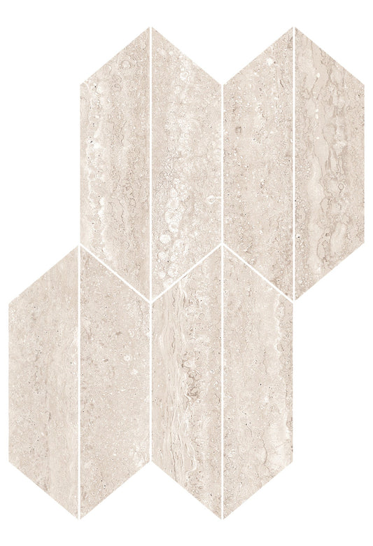 Realstone Travertino Vein Bianco Mosaico Losanga 29x40,7 - Gres Porcellanato di RAGNO - Prezzo solo €66.77! Compra ora su CEGO CERAMICHE