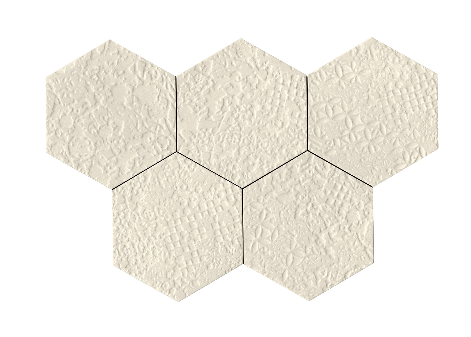 Stratford Esagona White Struttura Crochet 3D 21x18,2 - Gres Porcellanato di RAGNO - Prezzo solo €16.63! Compra ora su CEGO CERAMICHE