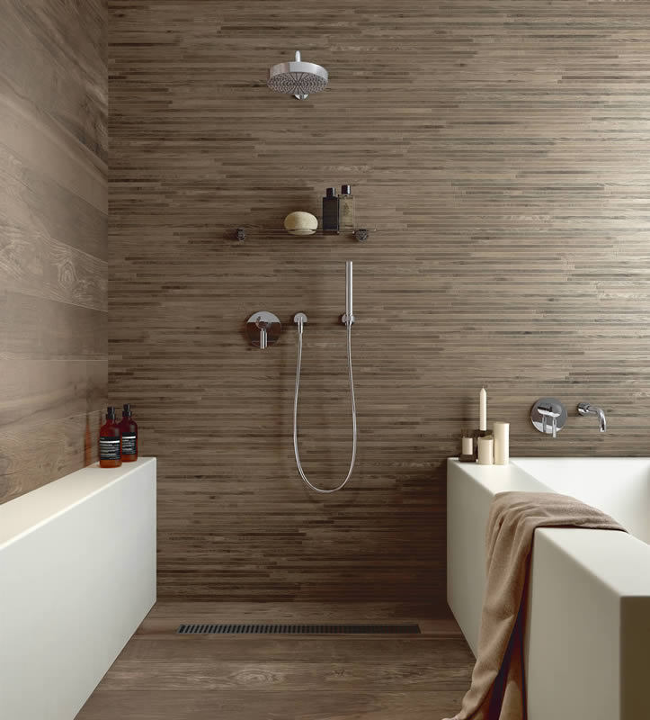 Wood Side Nut Mosaico Chalet 29x120 - Gres Porcellanato di Kronos Ceramiche - Prezzo solo €92! Compra ora su CEGO CERAMICHE