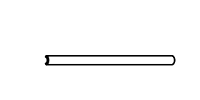 Sant'agostino Akoya Quarter Round White 1,3x30 cm Kry lucido schema tecnico ufficiale, colore non rappresentato