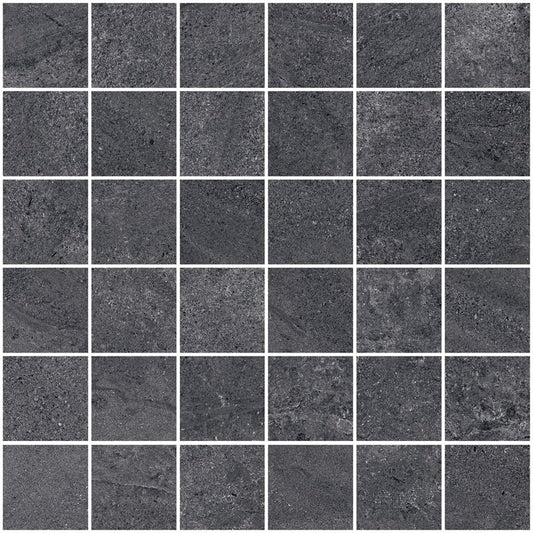 Sant'agostino Bergstone Mosaico Black 30x30 cm Naturale minimale ufficiale Ceramica Sant’Agostino