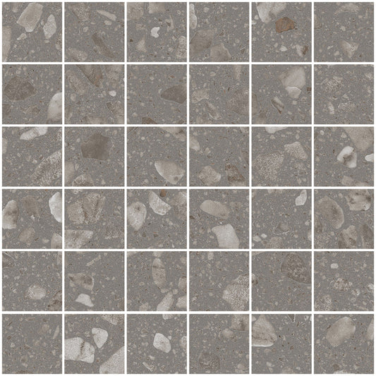 Sant'agostino Glow Mosaico Grey 30x30 cm Silk minimale ufficiale Ceramica Sant’Agostino