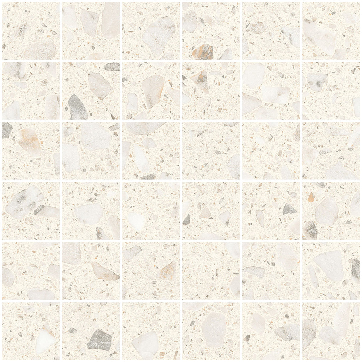 Sant'agostino Glow Mosaico Ivory 30x30 cm Silk minimale ufficiale Ceramica Sant’Agostino