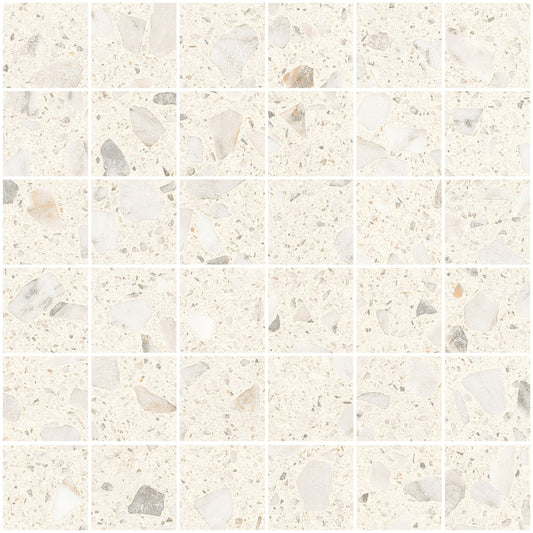 Sant'agostino Glow Mosaico Ivory 30x30 cm Silk minimale ufficiale Ceramica Sant’Agostino