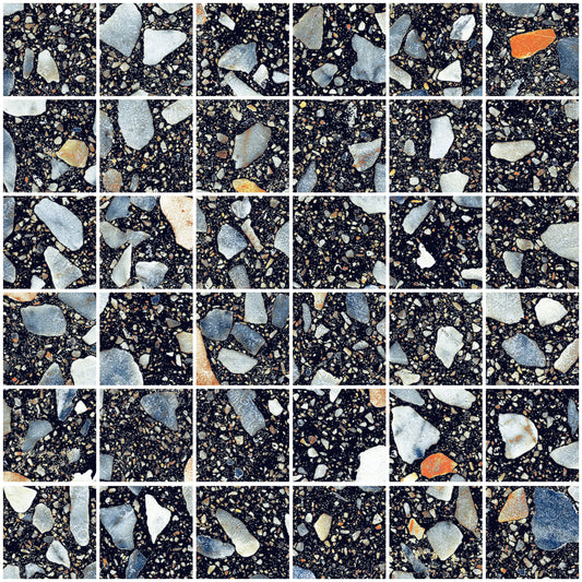 Sant'agostino Glow Mosaico Plus Night 30x30 cm Kry lucido minimale ufficiale Ceramica Sant’Agostino