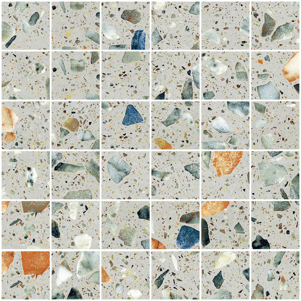 Sant'agostino Glow Mosaico Plus Sage Plus Sage 30x30 cm Naturale minimale ufficiale Ceramica Sant’Agostino
