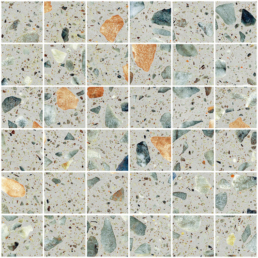 Sant'agostino Glow Mosaico Plus Sage 30x30 cm Kry lucido minimale ufficiale Ceramica Sant’Agostino