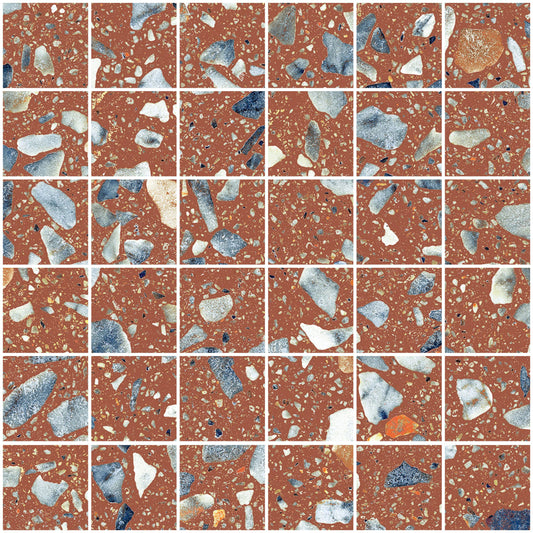 Sant'agostino Glow Mosaico Plus Sunset 30x30 cm Kry lucido minimale ufficiale Ceramica Sant’Agostino