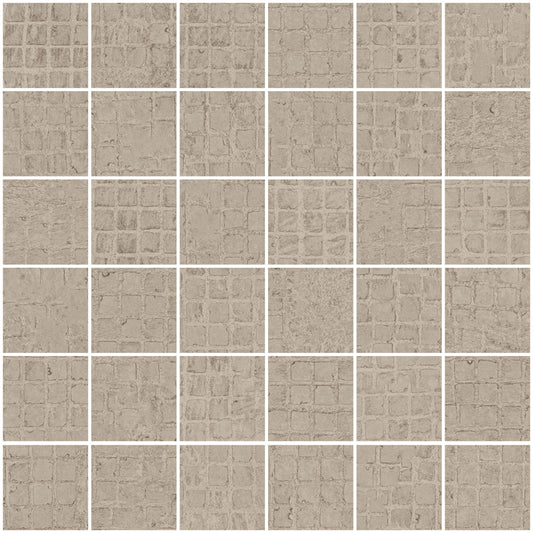 Sant'agostino Novart Mosaico Sand 30x30 cm Naturale minimale ufficiale Ceramica Sant’Agostino