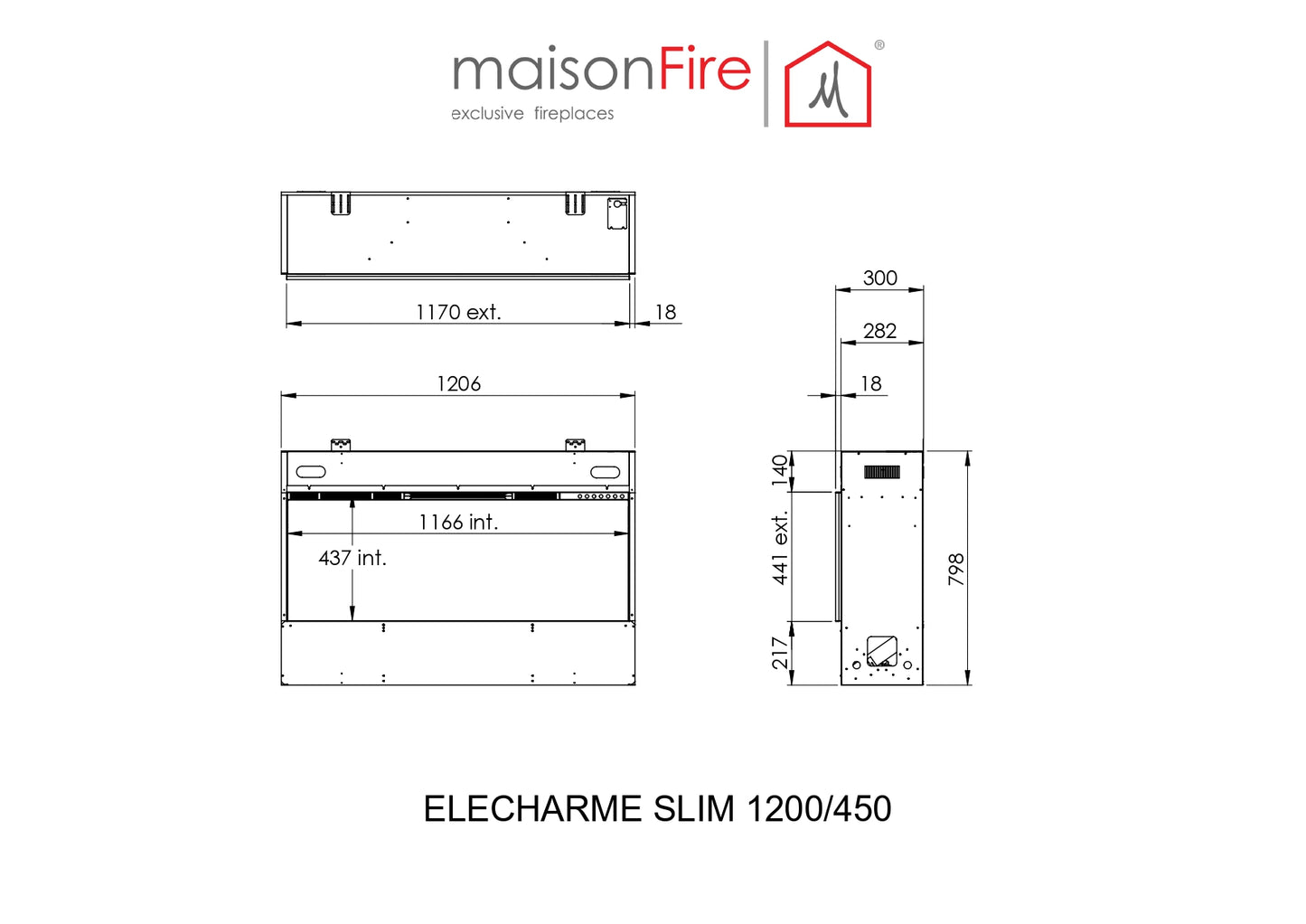 Camino ad acqua Elecharme slim 1200/450 maisonFire - Camini elettrici ad acqua di maisonFire - Prezzo solo €8662! Compra ora su CEGO CERAMICHE