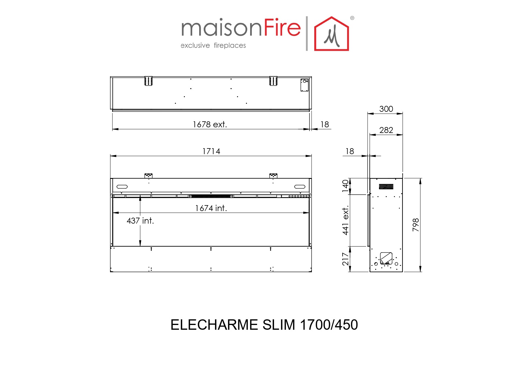 Camino ad acqua Elecharme slim 1700/450 maisonFire - Camini elettrici ad acqua di maisonFire - Prezzo solo €10797! Compra ora su CEGO CERAMICHE