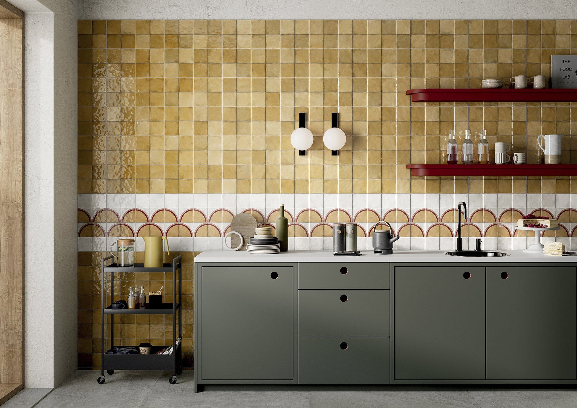 Small Trend Ocher Arco 10x10 bright - Pasta Bianca di LA FABBRICA AVA - Prezzo solo €19! Compra ora su CEGO CERAMICHE