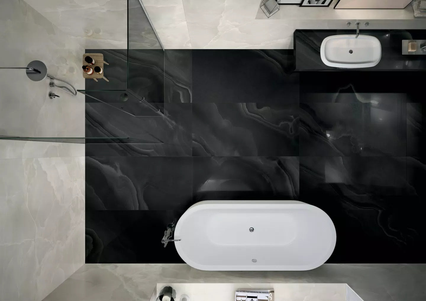 Eccentric Luxe Smoky Black 120x280 Glossy - Gres Porcellanato di Florim - Prezzo solo €263.01! Compra ora su CEGO CERAMICHE