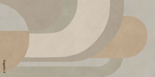 Fioranese Fusion Plaster Deco Shapes Soggetto A 60,4x120,8 Naturale