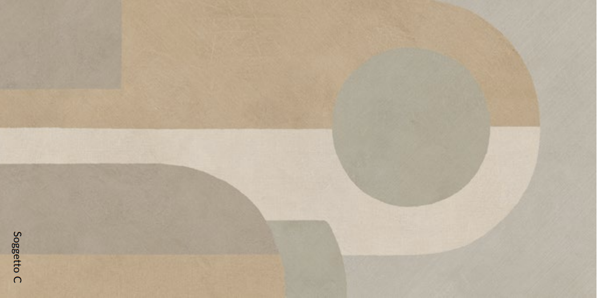 Fioranese Fusion Plaster Deco Shapes Soggetto C 60,4x120,8 Naturale