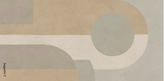 Fioranese Fusion Plaster Deco Shapes Soggetto C 60,4x120,8 Naturale