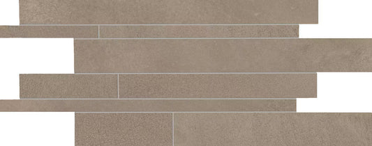 Ergon Tr3nd Taupe Concrete Mosaico Listelli 30x60 Naturale R10