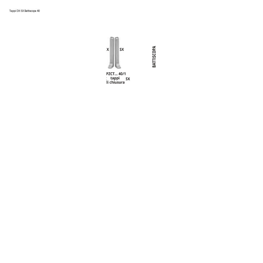 Tappi DX SX Battiscopa 40 Progress Profiles