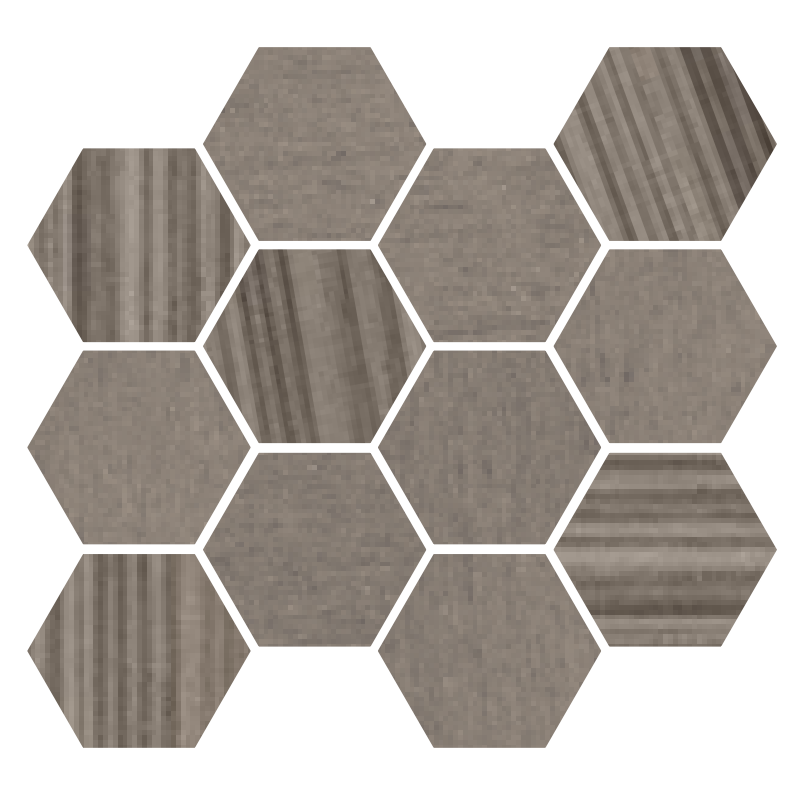 COEM Remixed Taupe Mosaico Exa 23x27 Naturale
